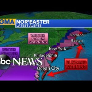 Tracking the latest path of the nor’easter l GMA